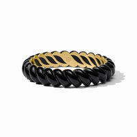 JULIE VOS RAVELLO STATEMENT BANGLE - OBSIDIAN BLACK