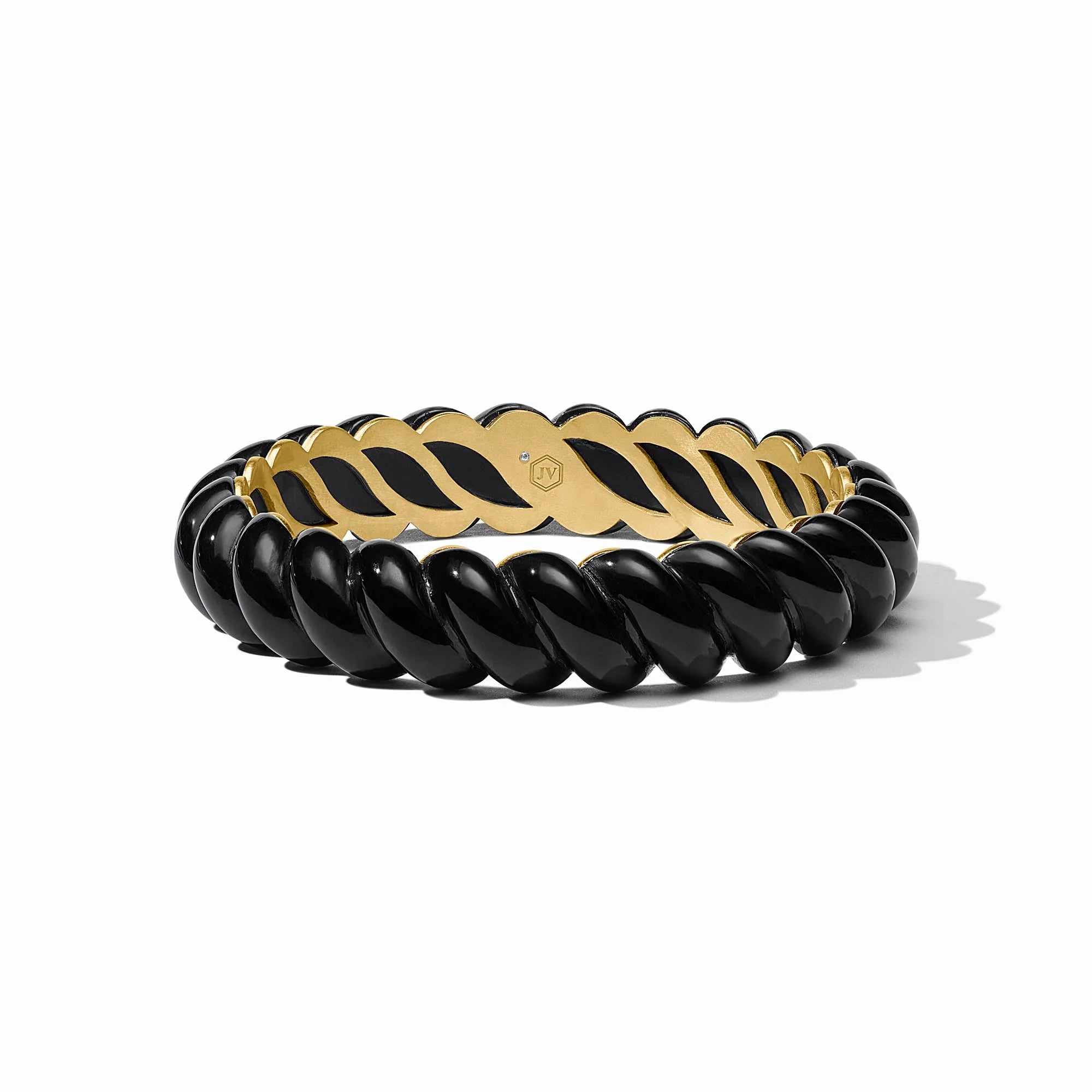 JULIE VOS RAVELLO STATEMENT BANGLE - OBSIDIAN BLACK