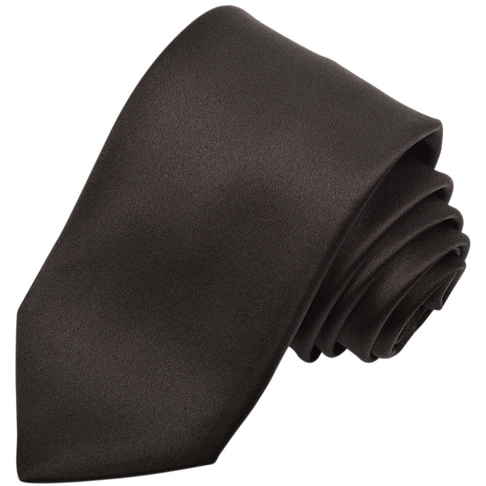 DION SILK SATIN FORMAL TIE - BLACK