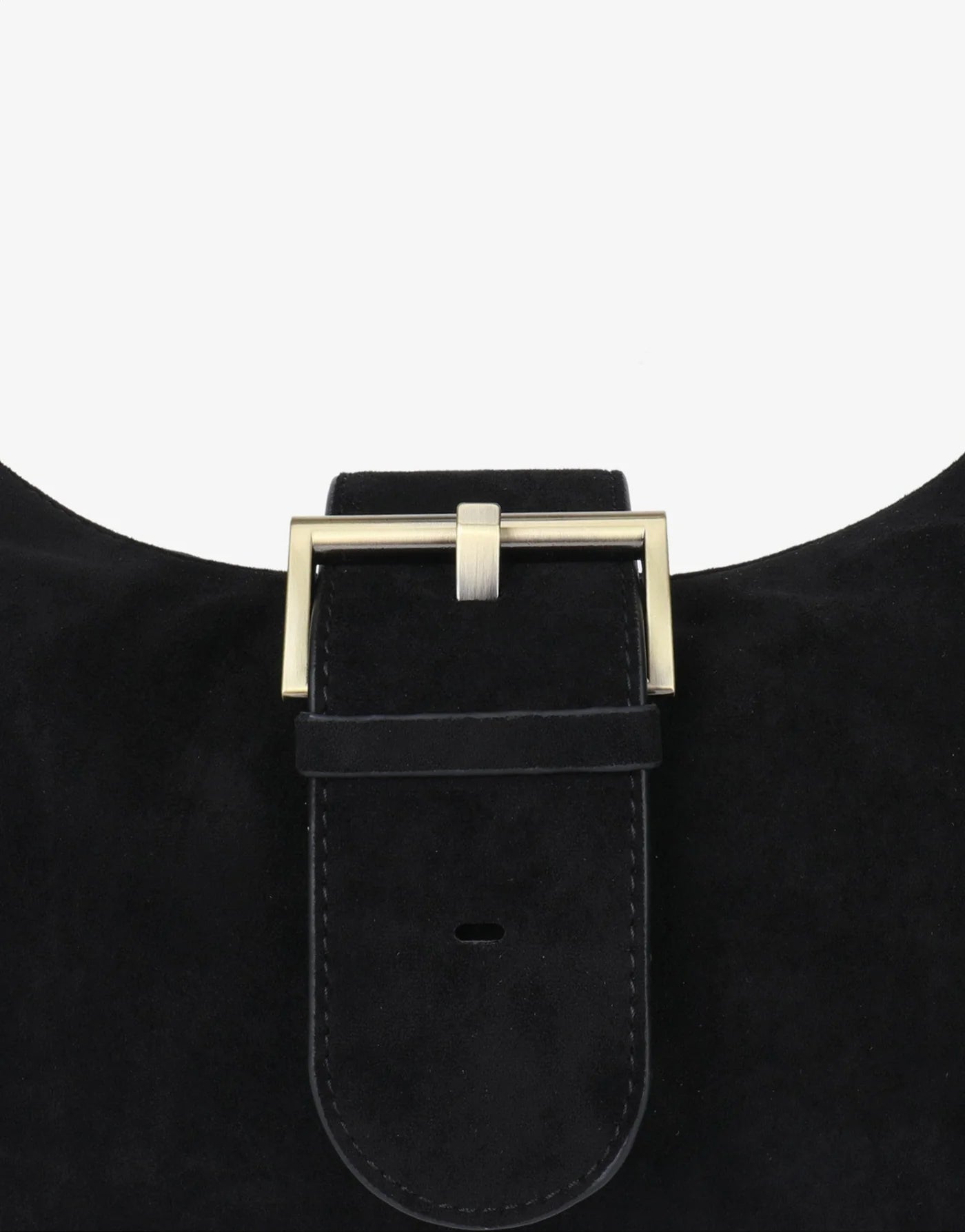 REMI/REID SANA SHOULDER FAUX SUEDE BAG - BLACK