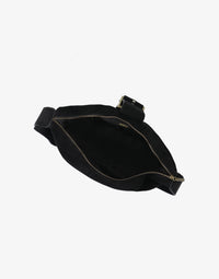REMI/REID SANA SHOULDER FAUX SUEDE BAG - BLACK