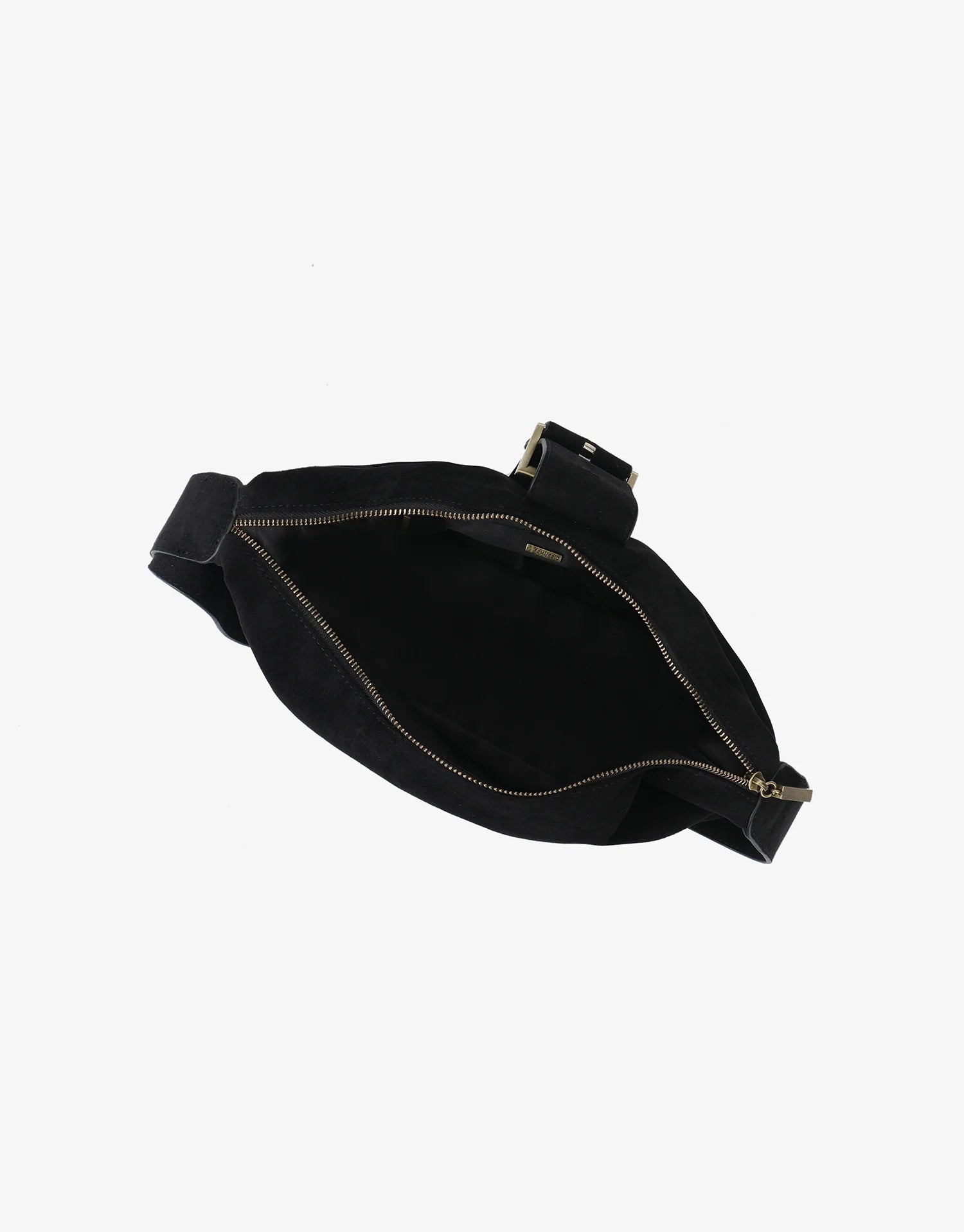 REMI/REID SANA SHOULDER FAUX SUEDE BAG - BLACK