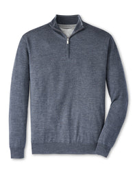 PETER MILLAR AUTUMN CREST QUARTER ZIP SWEATER - CHARCOAL