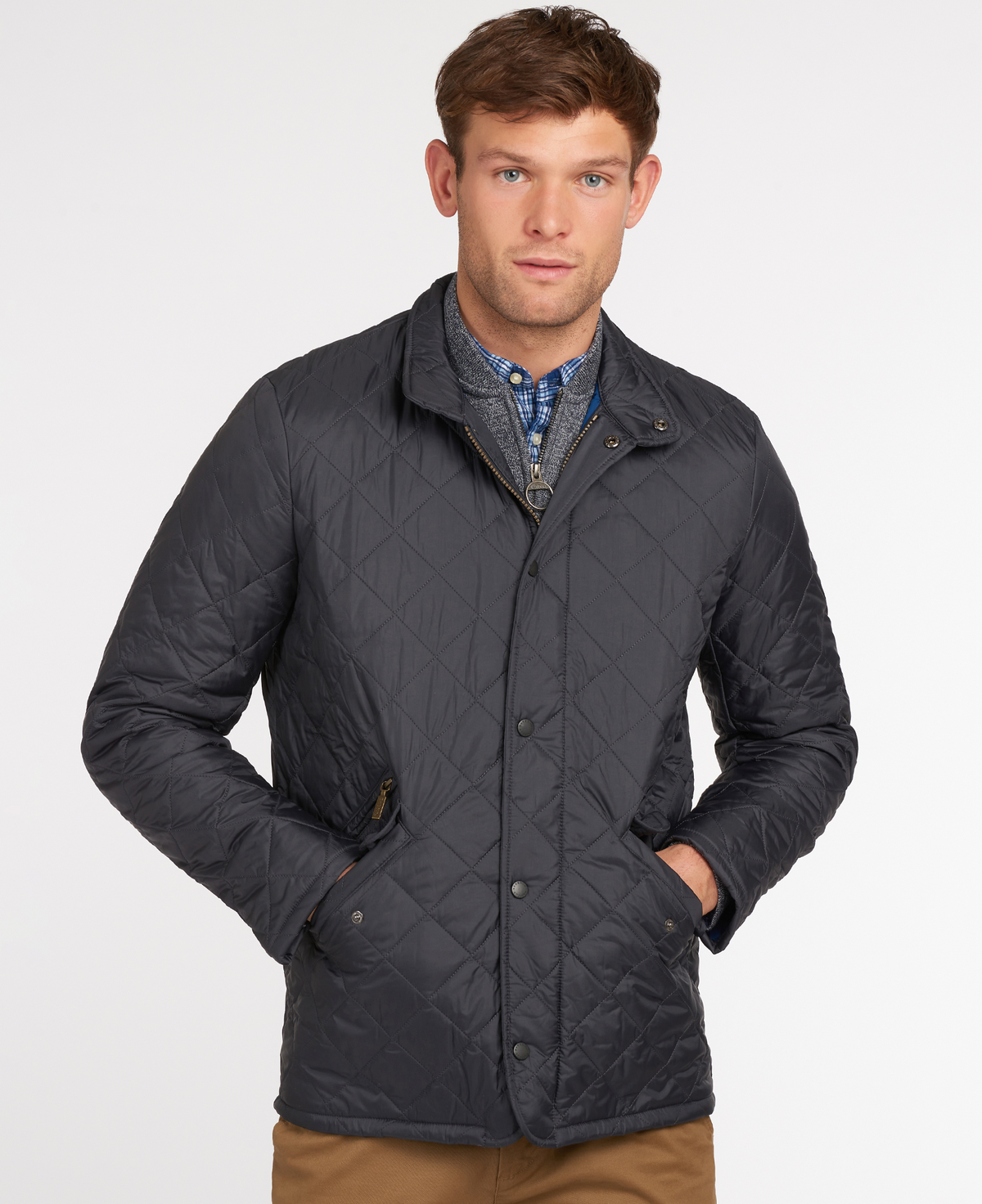 BARBOUR FLYWEIGHT CHELSEA QUILTED JACKET - NAVY