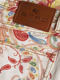 ETRO FLORAL DENIM JEANS - MULTICOLOR