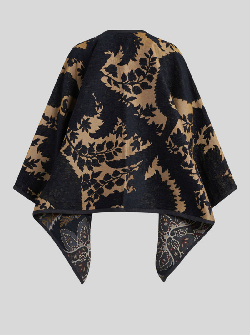 ETRO EMBROIDERED REVERSIBLE CAPE - MULTICOLOR