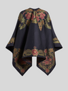 ETRO EMBROIDERED FLORAL CAPE - BLUE