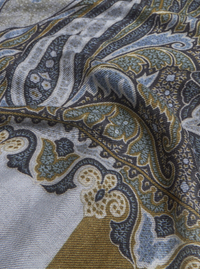 ETRO WOOL, CASHMERE & SILK SCARF - PALE BLUE