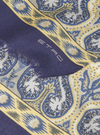 ETRO WOOL & SILK SCARF - NAVY PLAID