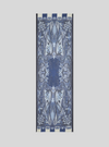 ETRO WOOL, CASHMERE & SILK SCARF - BLUE / WHITE