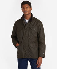 BARBOUR SAPPER MEN'S WAX JACKET - OLIVE