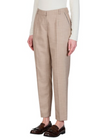 PUROTATTO TROUSER - TAN HERRINGBONE