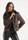 PUROTATTO CHEVRON JACKET - BROWN & BLACK