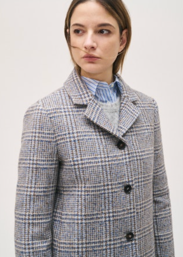 ROSSO 35 PLAID JACKET - BLUE & TAN