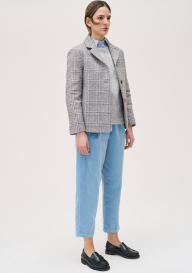 ROSSO 35 PLAID JACKET - BLUE & TAN
