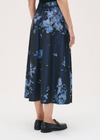 ROSSO 35 FLORAL TAFFETA SKIRT - NAVY