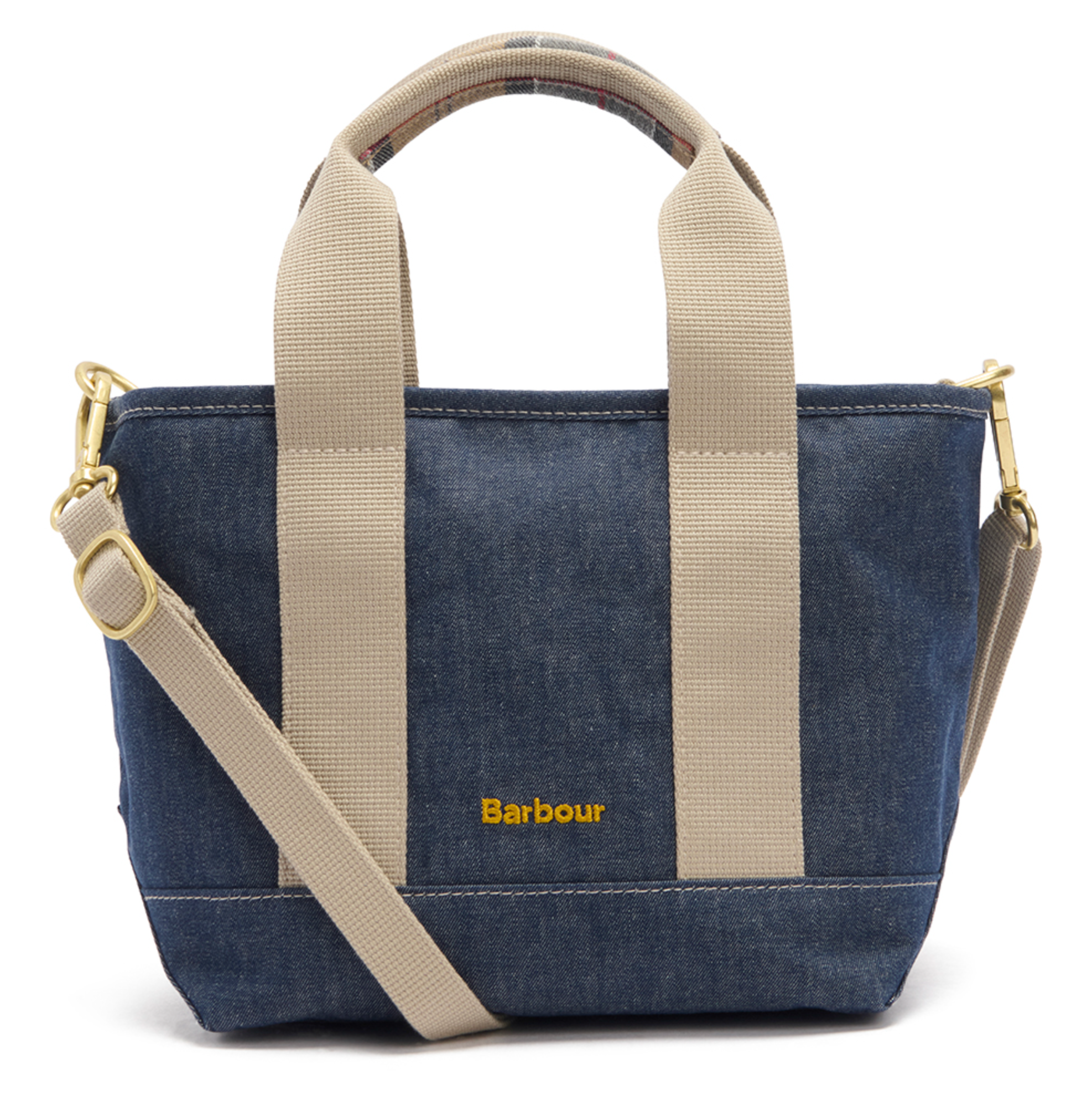 BARBOUR MINI MYA DENIM TOTE BAG - INDIGO