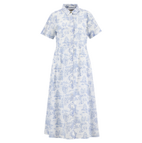 BARBOUR WISTERIA MIDI DRESS - INK BLUE PRINT