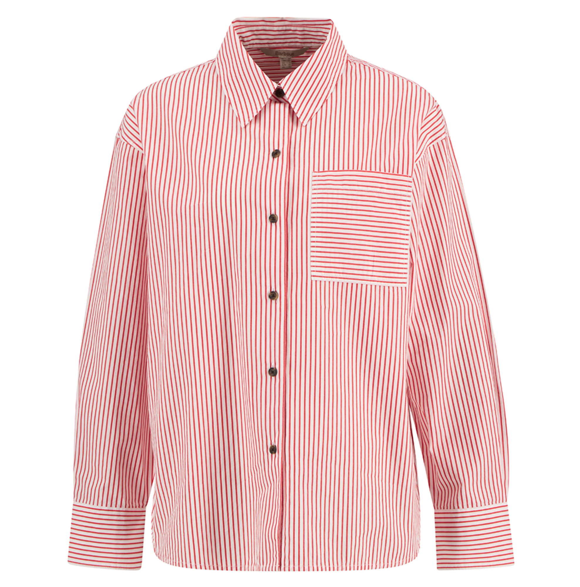 BARBOUR POLLY STRIPED SHIRT - POPPY RED STRIPE