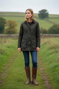BARBOUR BEADNELL WOMEN'S WAXED JACKET - SAGE