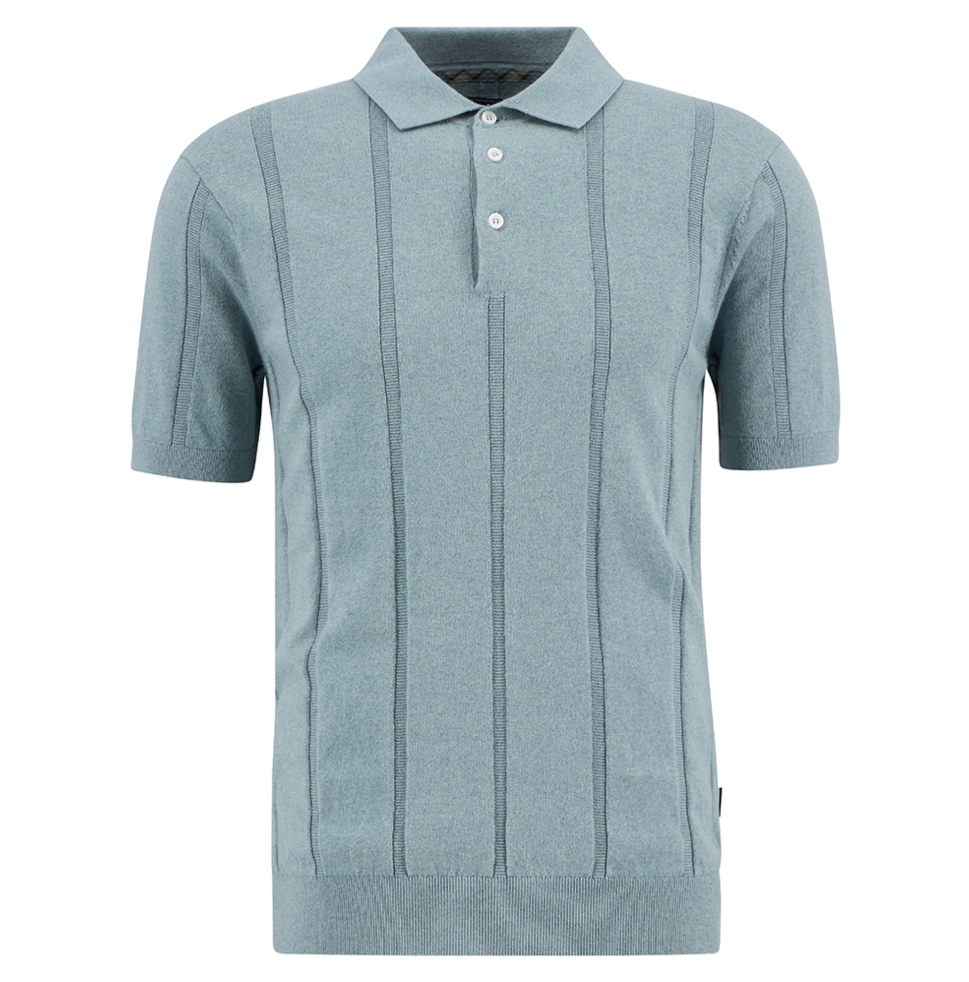 BARBOUR WELLBURN KNITTED POLO SHIRT - SLATE