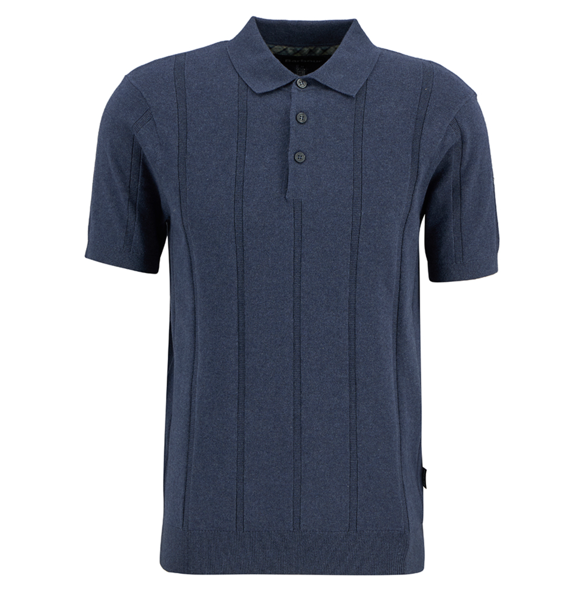 BARBOUR WELLBURN KNITTED POLO SHIRT - NAVY
