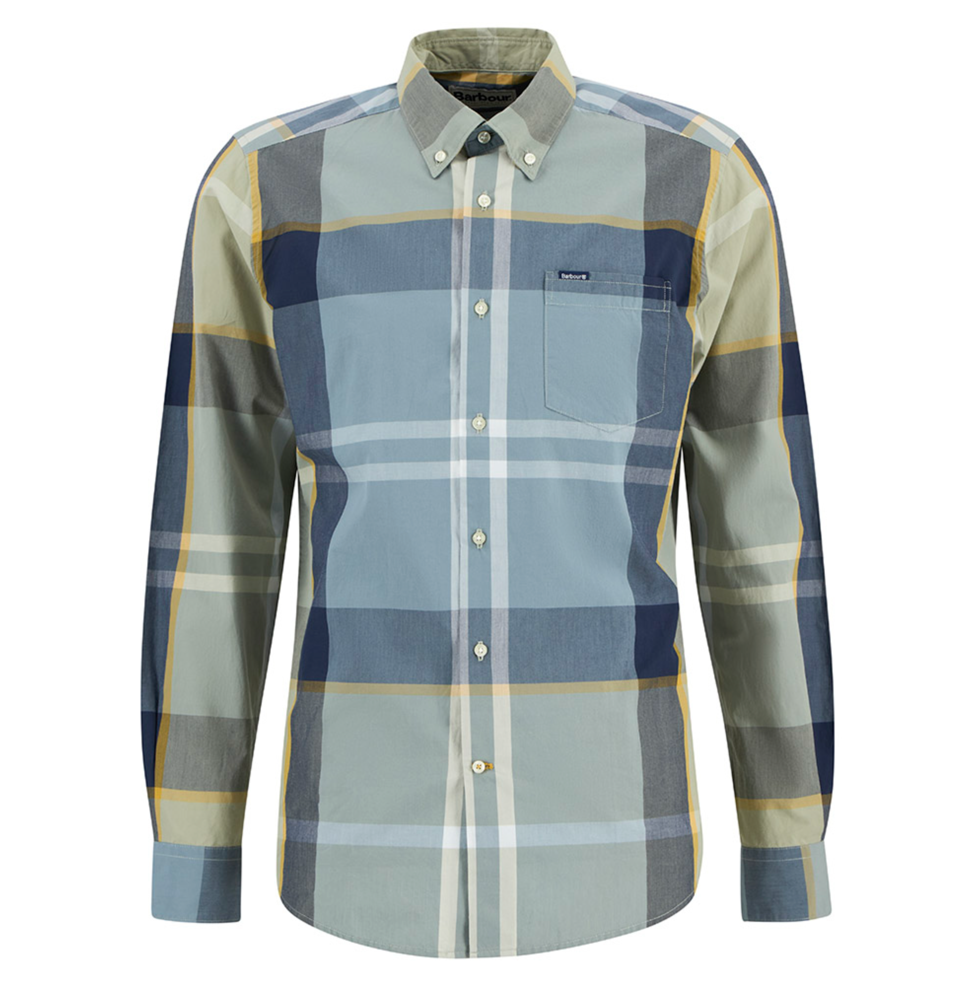barbour dress shirts Barbour Bredon Regular Long-Sleeved Shirt Womens Lemon Dress Tartan Size: 10