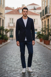 EMANUEL BERG PREMIUM 2 BUTTON SWACKET - NAVY
