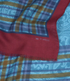 ETRO WOOL/SILK SCARF - MULTICOLOR ON BORDEAUX