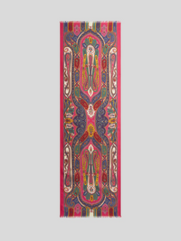 ETRO TOSCA CASHMERE/SILK SCARF - MULTICOLOR ON WHITE