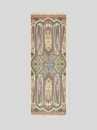 ETRO CASHMERE/SILK SCARF - MULTICOLOR ON BEIGE