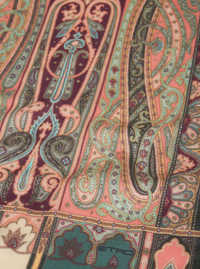 ETRO CASHMERE/SILK SCARF - MULTICOLOR ON WHITE