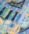 ETRO WOOL/SILK SCARF - MULTICOLOR ON BLUE
