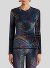 ETRO PAISLEY JERSEY TOP - BLUE