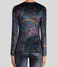 ETRO PAISLEY JERSEY TOP - BLUE
