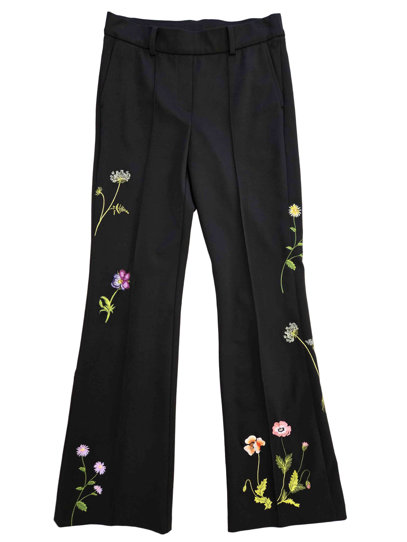 CAMBIO FLORAL TROUSER - BLACK