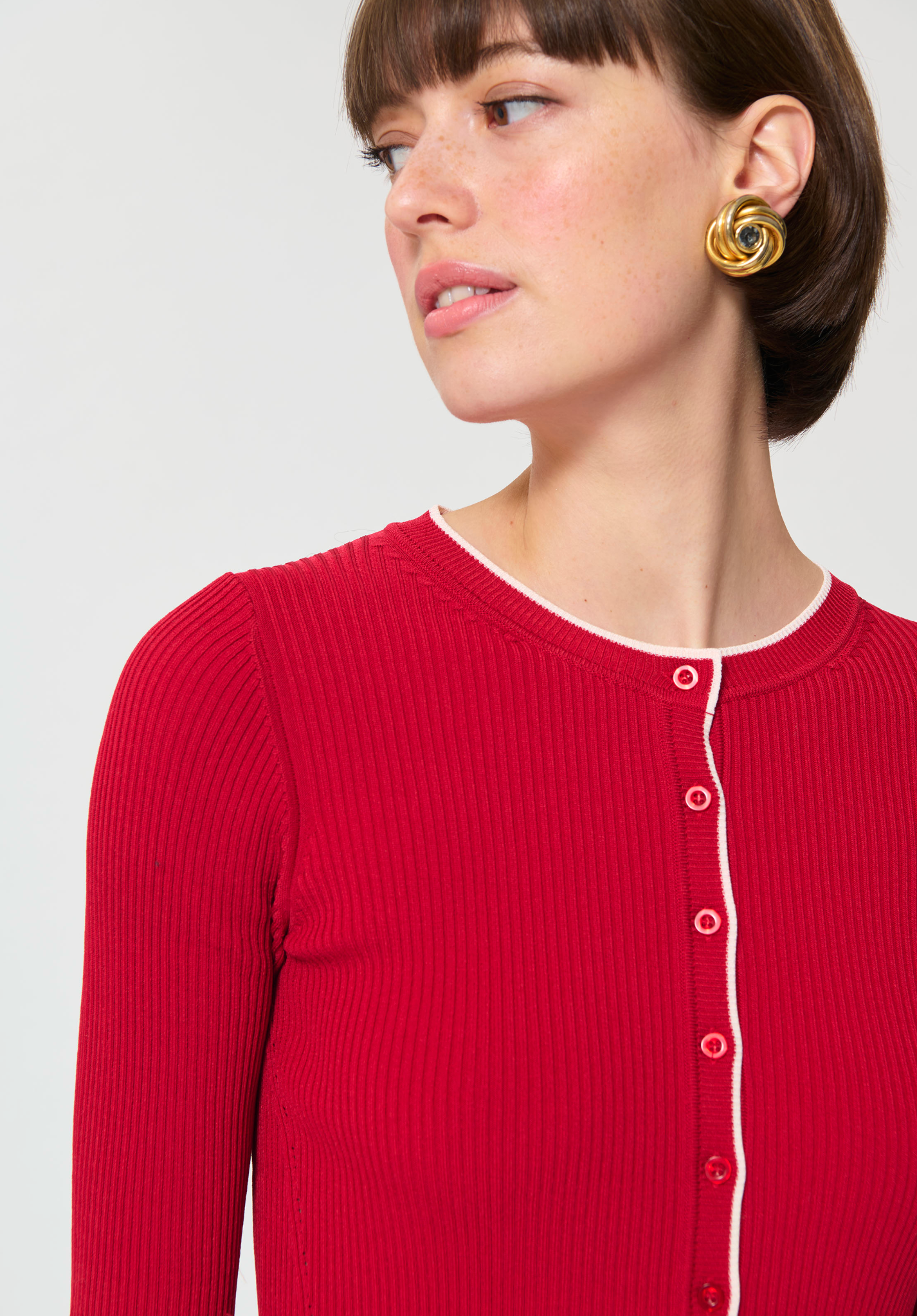 TARA JARMON GIPSEY CARDIGAN - CERISE