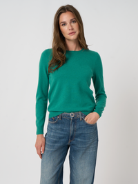 REPEAT CASHMERE PULLOVER - GREEN