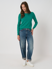 REPEAT CASHMERE PULLOVER - GREEN