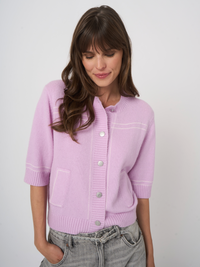 REPEAT CARDIGAN WITH LINE DETAIL - KIKO