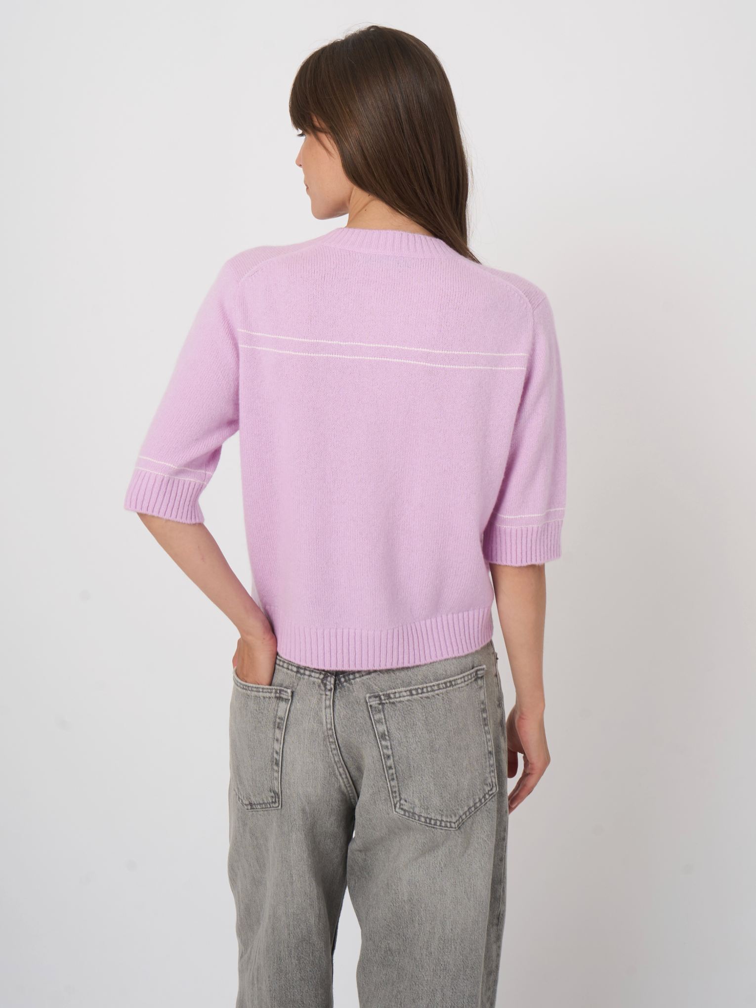 REPEAT CARDIGAN WITH LINE DETAIL - KIKO