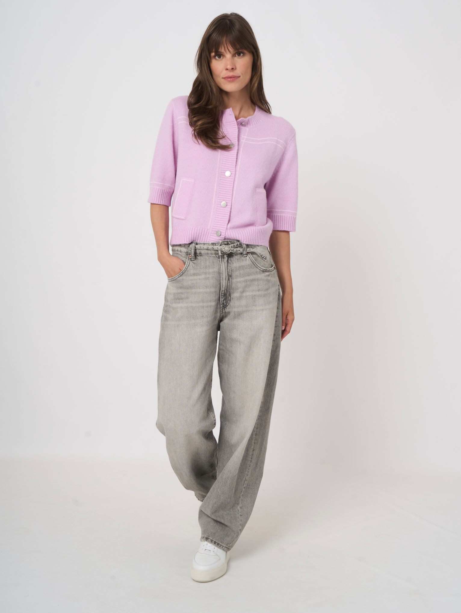 REPEAT CARDIGAN WITH LINE DETAIL - KIKO