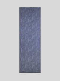 ETRO MODAL & CASHMERE SCARF - TONAL BLUE PAISLEY