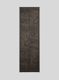 ETRO DOUBLE SIDED WOOL SCARF - BLACK GIRAFFE