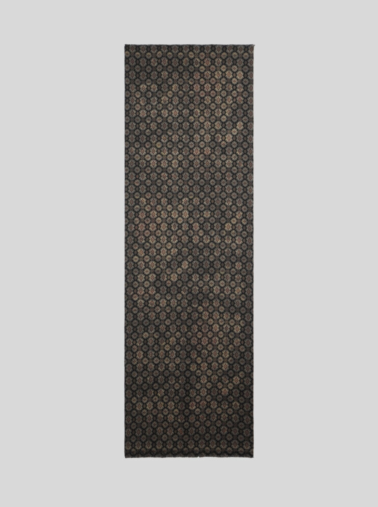 ETRO DOUBLE SIDED WOOL SCARF - BLACK GIRAFFE