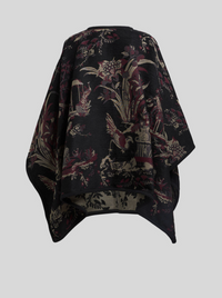 ETRO REVERSIBLE CAPE - BLACK GIRAFFE PATTERN