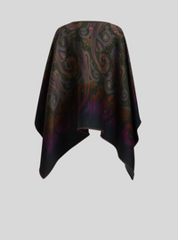 ETRO REVERSIBLE CAPE - OMBRÉ PAISLEY & GREEN