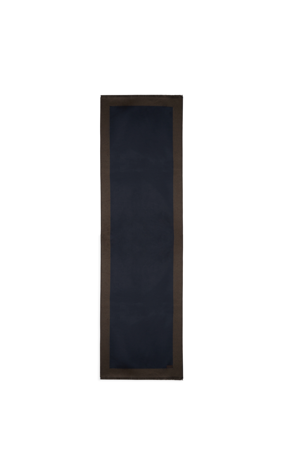 MAURIZIO BALDASSARI - BRUSHED SILK SCARF - BROWN/NAVY