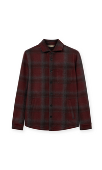 MAURIZIO BALDASSARI - SOLFERINO OVERSHIRT JACKET - RED WINE