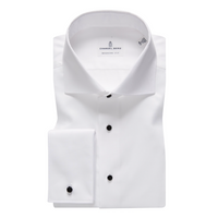 EMANUEL BERG FORMAL DRESS SHIRT WITH FRENCH CUFFS - WHITE